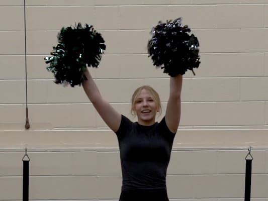 Gracelyn cheering
