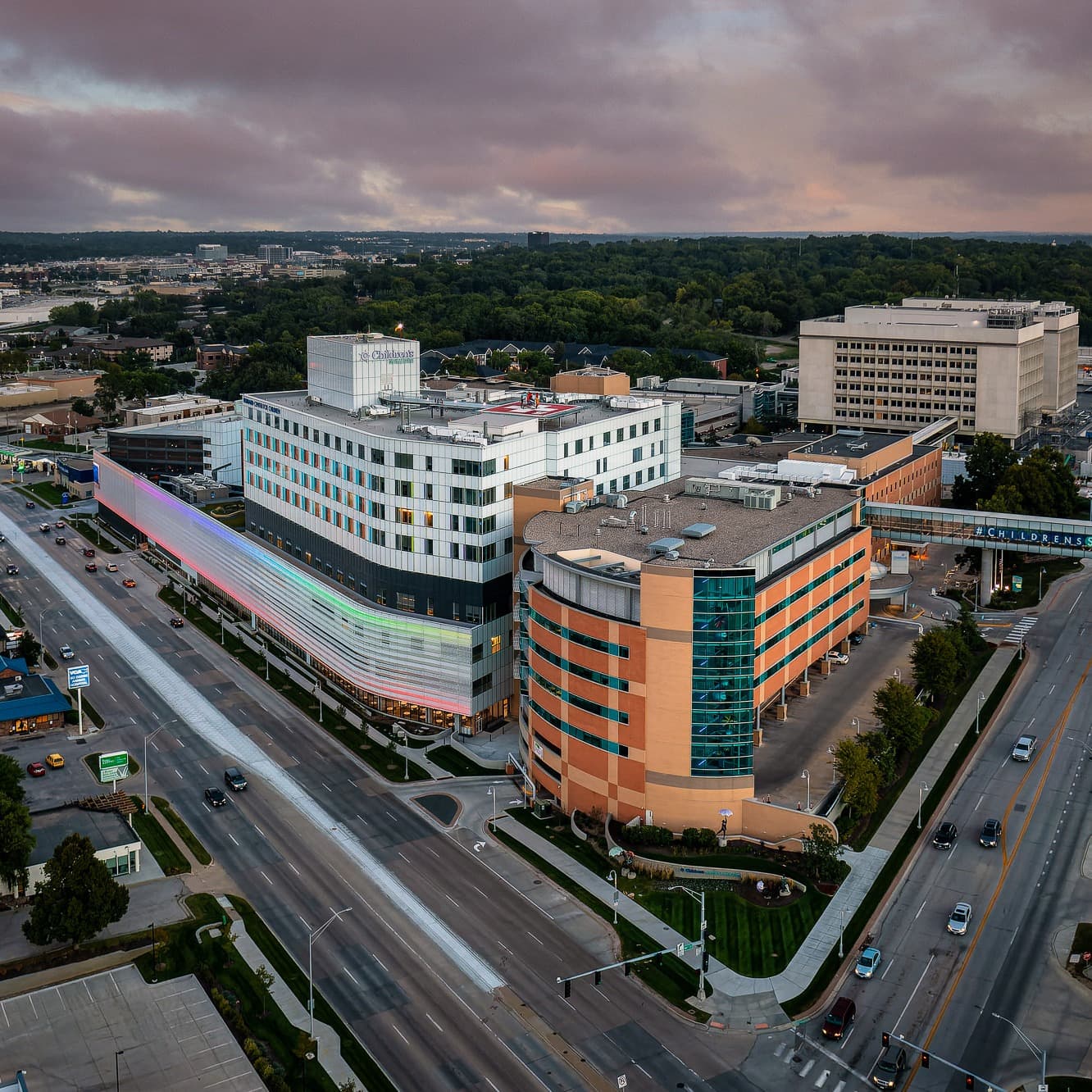 Photo of the main Children's Nebraska campus in Omaha.